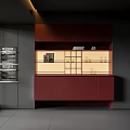 Modern Entryway Cabinet and Side Cabinet with Glass Doors and Storage Design