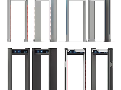 Public Facility Security Gates With Metal Detection For Public Safety Check 3d model