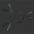 Ancient Bronze Clothing Accessory With Circular Design And Decorative Bells