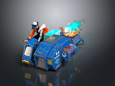 Jet Motorcycle Sci-Fi Motorcycle Concept Motorcycle Flying Car Space Flying Car Space Motorcycle 3d model