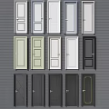 Hinged Doors In Various Styles And Colors For Home Interior Design 3d model
