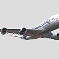 Airbus A380 passenger jet Malaysia Airlines 3d model