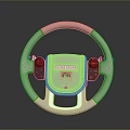 Modern Leather Steering Wheel With Control Buttons And Logo For Daily Household Use