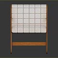 Modern Leisure Chair with Wooden Frame White Checkered Fabric Backrest and Seat Design