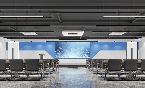 Simple Enterprise Report Hall Multimedia Room Report Hall 3d model