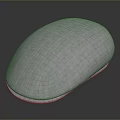 Gray Oval Soft Cushion with Plush Fabric for Home Comfort Use