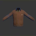 Orange Casual Jacket With Collar Long Sleeve And Front Pocket Design