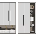 Modern wardrobe combination 3d model
