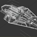 modern spaceship 3d model