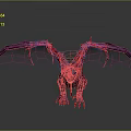 Mythical Purple Red Dragon Game And Movie Character With Wings And Horns