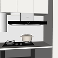 Range Hood Gas Stove Hood Stove Kitchenware 3d model