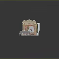 Ornate Miniature Theater Stage With Red Curtains Audience Seats And Performer