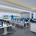 Modern Classroom Computer Classroom Training Classroom 3d model