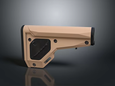Tactical Weapon Grip With Beige And Black Ergonomic Structured Surface Design 3d model