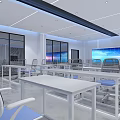 Modern Classroom Virtual Simulation Classroom Computer Classroom Robot Classroom Professional Classroom Maker 3d model