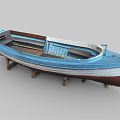 Modern Boat Small Wooden Boat 3d model