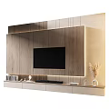Modern TV background wall 3d model