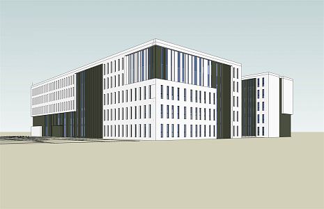 modern teaching building 3d model