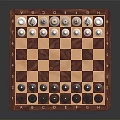 Modern Chess Wooden Chess 3d model