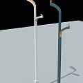 Modern Outdoor Street Lights With Curved Pole Design And Illuminated Heads