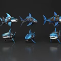 Mechanical Shark PBR Next Generation Science Fiction Shark Mechanical Shark Robot Mechanical Animal Machine Animal Marine Animal Mechanical Fish 3d model