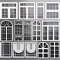 Diverse Architectural Window Designs With Various Shapes And Glass Frames