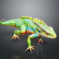 Lizard Anime Lizard Cartoon Lizard Reptile Cold Blooded Animal Reptile 3d model