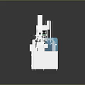 Industrial Manufacturing Production Line With Conveyor System Robotic Arm And Transparent Components