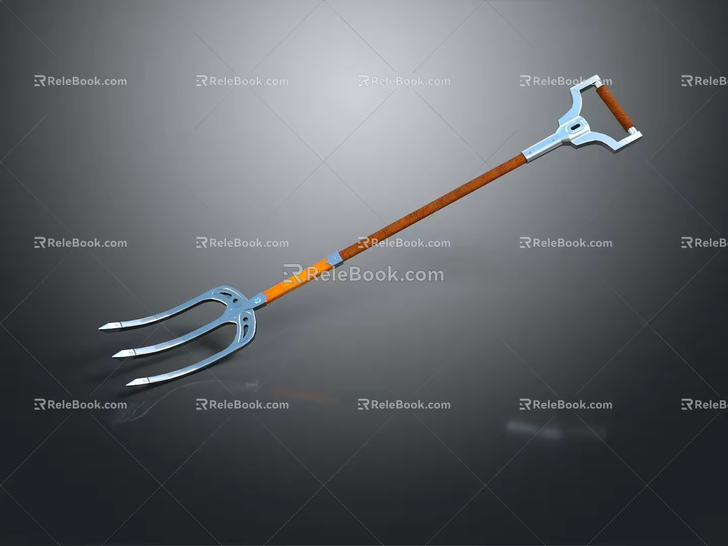 modern fork pitchfork fork shovel 3d model