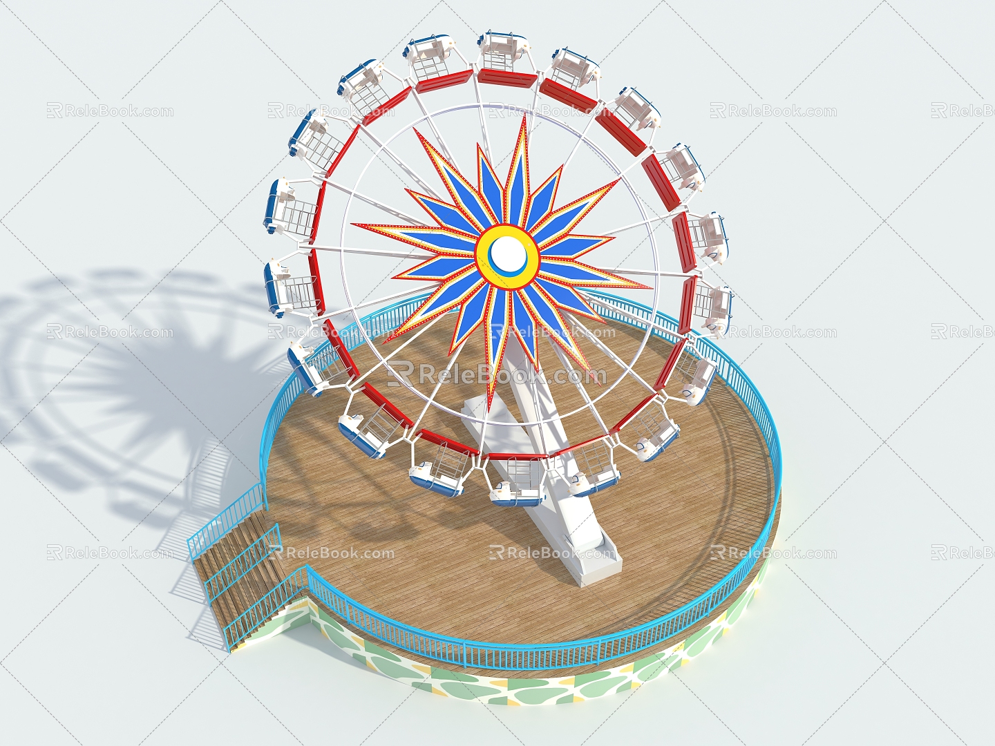 Brave Turntable Ferris Wheel Flying Turntable 3d model