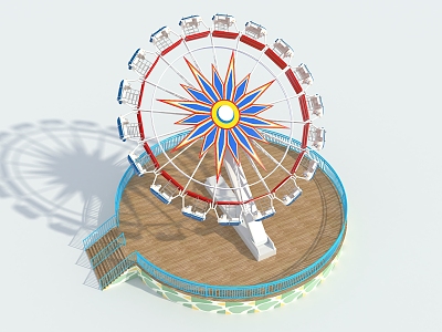 Brave Turntable Ferris Wheel Flying Turntable 3d model