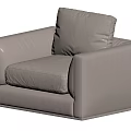 Modern White Single Sofa With Comfortable Cushion And Minimalist Leather Design