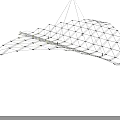 Unique Shaped Chandelier with Geometric Mesh Structure and Modern Artistic Design