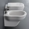 Sleek Modern Wall Mounted White Toilet Design With Ceramic Finish And Clean Lines