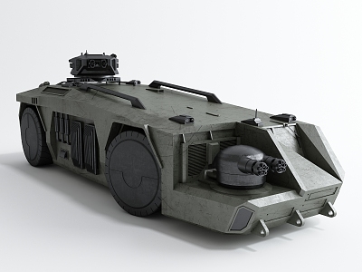 modern armored car 3d model