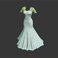 White Elegant Wedding Dress With Cap Sleeves And Fitted Mermaid Skirt Design