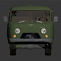 Green Vintage Delivery Van With Classic Design And Smooth Exterior