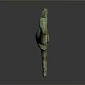Ancient Bronze Horse Sculpture with Green Patina Intricate Carvings and Traditional Design