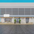 Basketball Gym Interior With Wooden Court Team Banners Scoreboard And Ceiling Lights