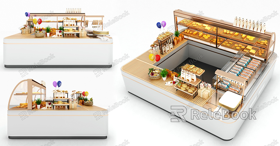 Light Luxury Container Bread Cake Combination Display Cabinet model