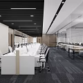 Modern public office area Open office area 3d model