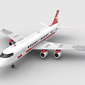 Building Blocks Airplane Model With White Red Body Wings And Engines
