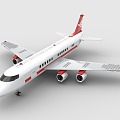 LEGO toy blocks airplane passenger plane 3d model