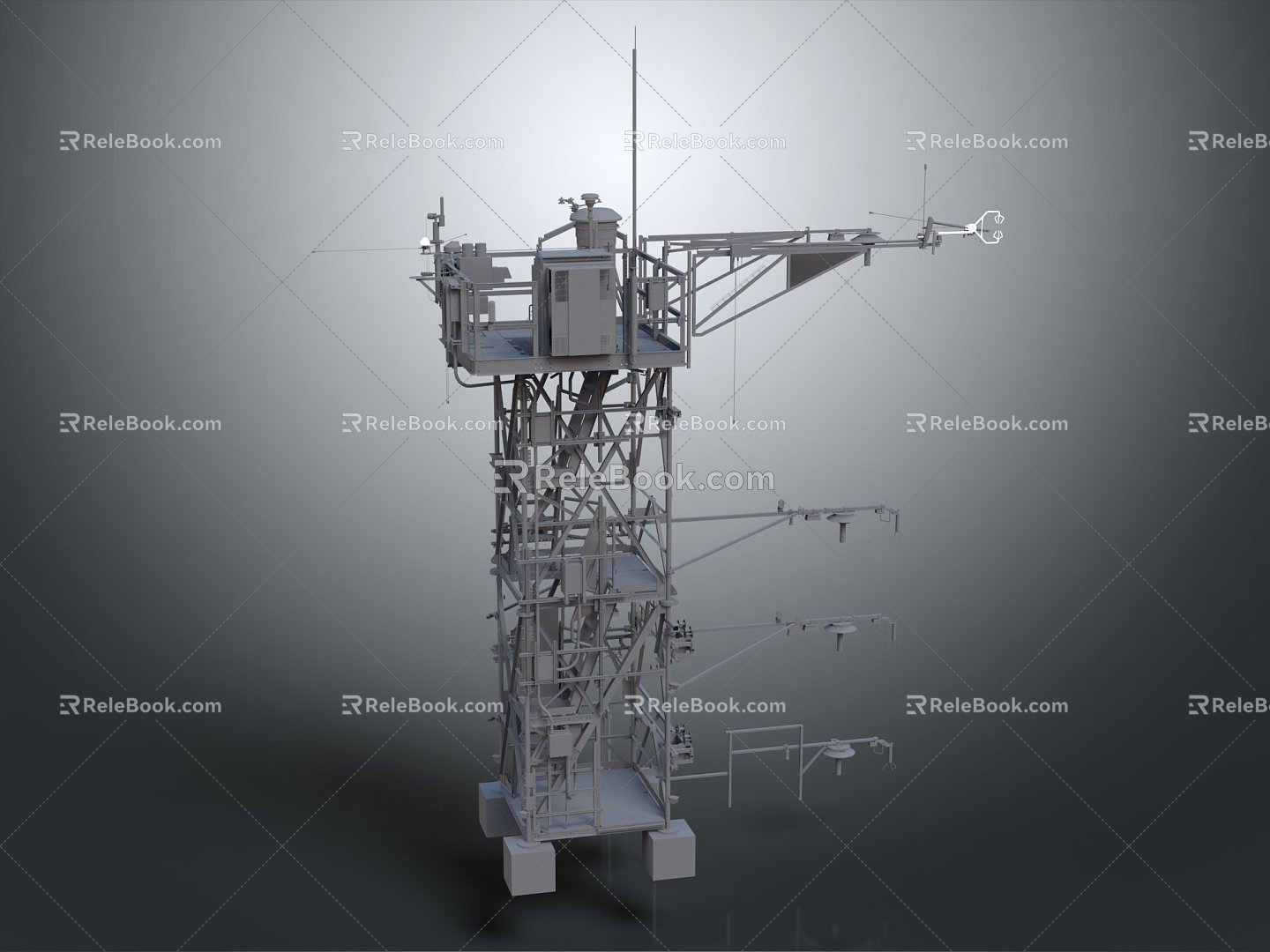 Modern Tower Iron Tower Steel Tower Steel Frame Steel Frame Tower Big Tower 3d model