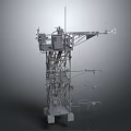 Industrial Metal Communication Tower With Ladder Antenna Equipment And Platform Structure