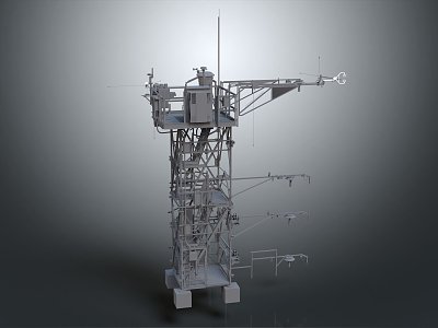 Modern Tower Iron Tower Steel Tower Steel Frame Steel Frame Tower Big Tower 3d model