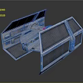 Detailed TIE Fighter Model With Metallic Design Open Wings And Reflective Surface On Dark Background