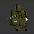 Mech Warrior Mech Soldier Machine Battlearm Mechanical Battlearm Machine Fighter Robot 3d model