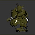 Mech Warrior Mech Soldier Machine Battlearm Mechanical Battlearm Machine Fighter Robot 3d model