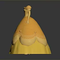 Elegant Yellow Princess Dress with Bow Detail and Fluffy Skirt Design